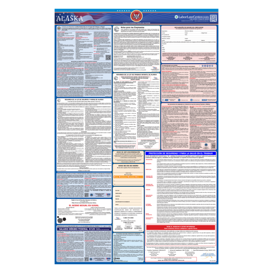 Alaska & Federal Labor Law Posters - Spanish