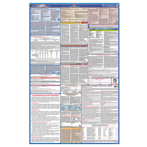 California & Federal Labor Law Posters - Spanish