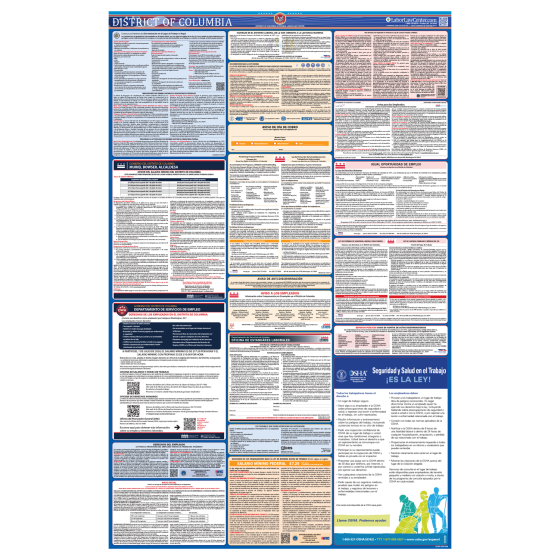 District of Columbia & Federal Labor Law Posters - Spanish