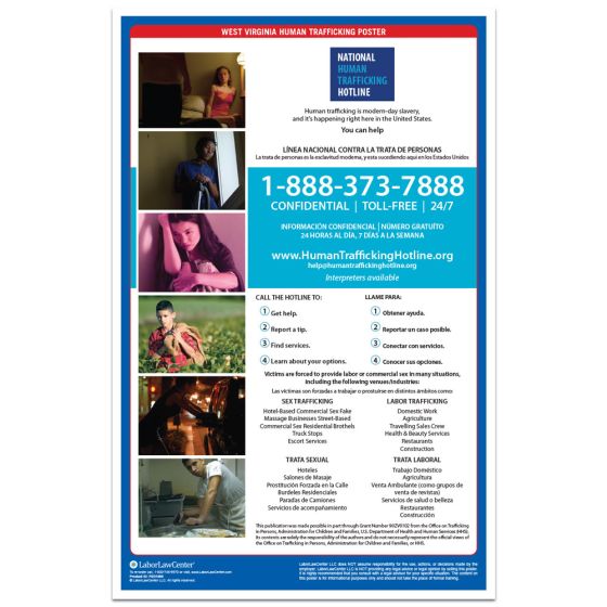 West Virginia Human Trafficking Poster