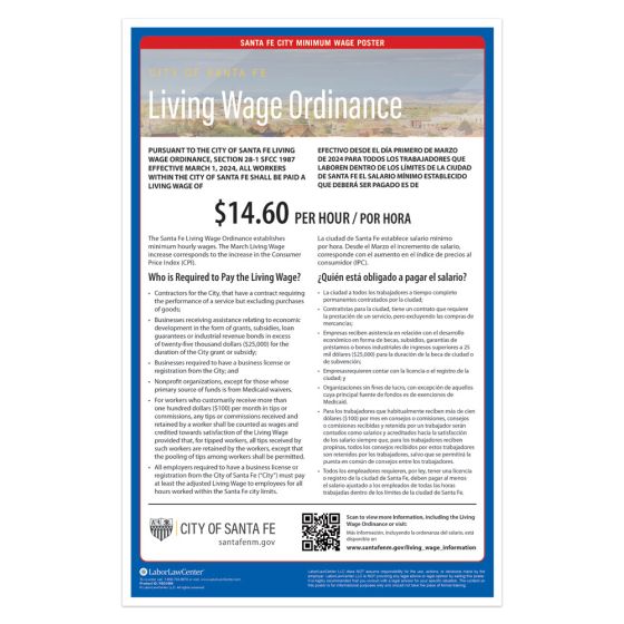Santa Fe City Labor Law Poster