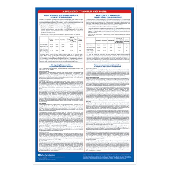 Albuquerque City Labor Law Poster