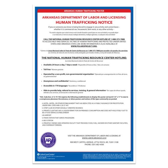 Arkansas Human Trafficking Poster