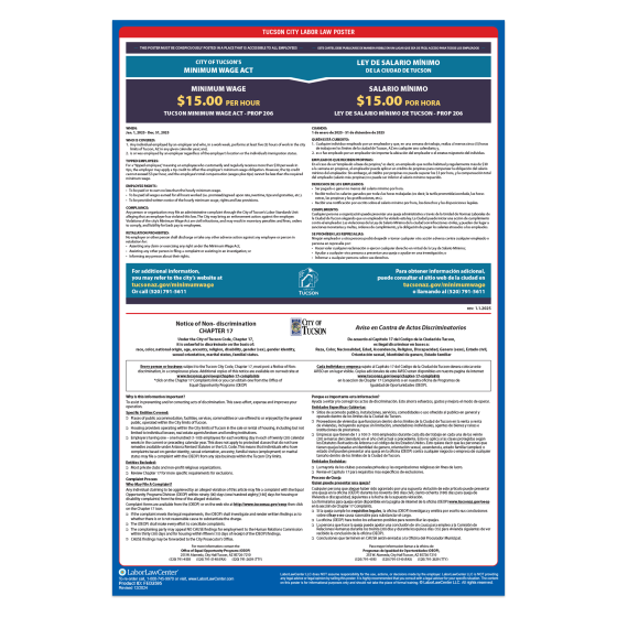Tucson Labor Law Poster