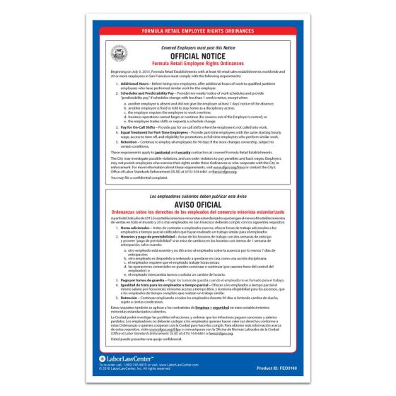 Formula Retail Employee Rights Ordinances