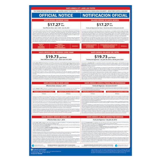 Santa Monica Labor Law Poster