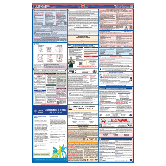 Illinois & Federal Labor Law Posters - Spanish