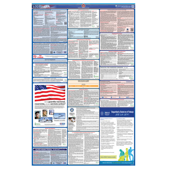 Louisiana & Federal Labor Law Posters - Spanish