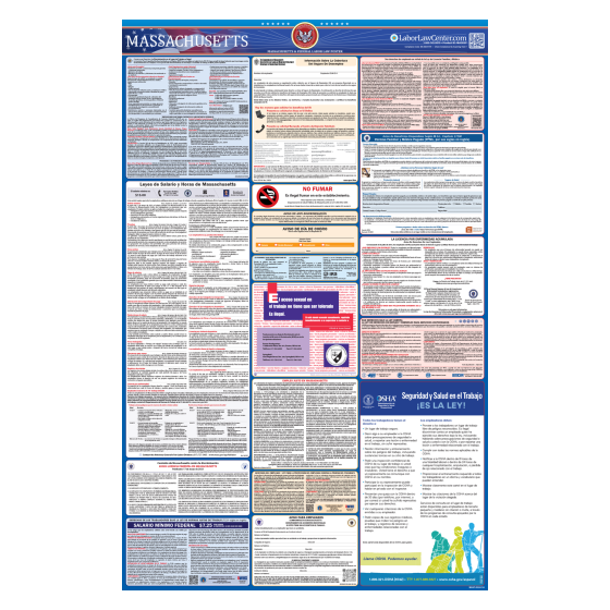 Massachusetts & Federal Labor Law Posters - Spanish