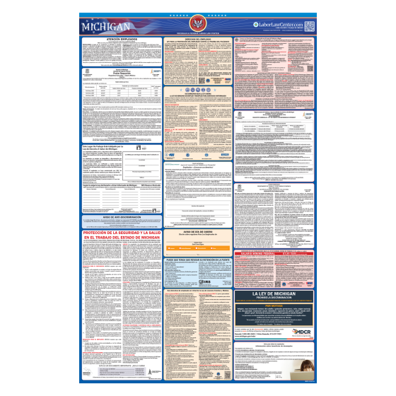 Michigan & Federal Labor Law Posters - Spanish