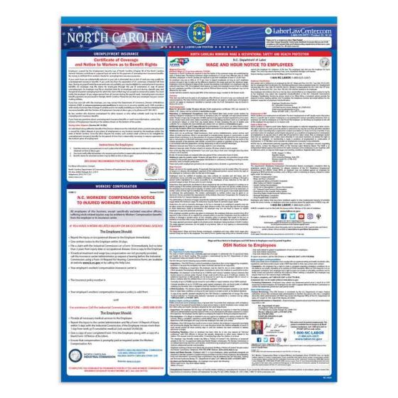 North Carolina State Labor Law Poster