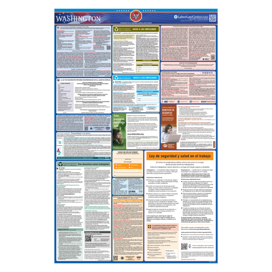 Washington & Federal Labor Law Posters - Spanish