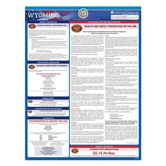 Wyoming State Labor Law Poster